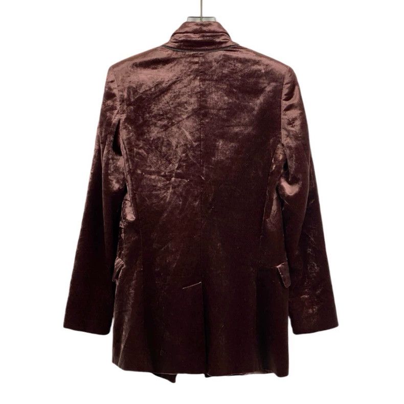 Brunello Cucinelli Brunello Cucinelli Burgundy Velvet Blazer Size US S / EU 44-46 / 1 - 2 Thumbnail