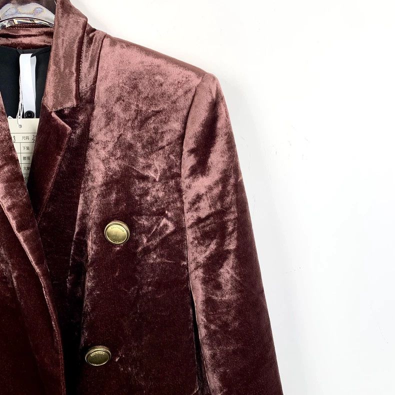 Brunello Cucinelli Brunello Cucinelli Burgundy Velvet Blazer Size US S / EU 44-46 / 1 - 3 Thumbnail