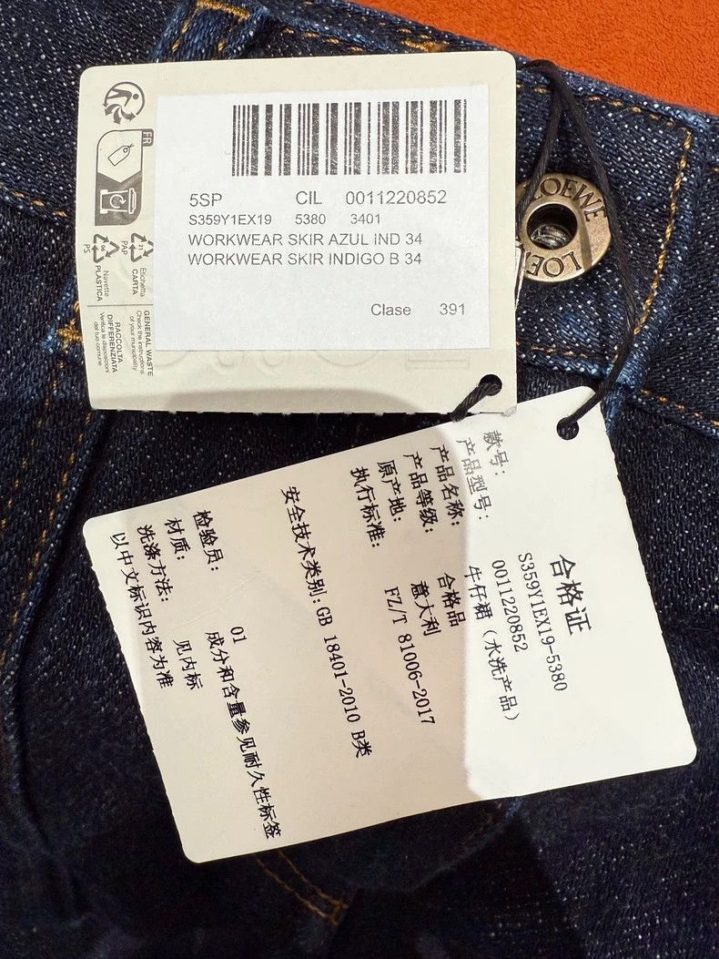 Loewe Loewe Dark Blue Denim Skirt Size US 34 / EU 50 - 4 Thumbnail