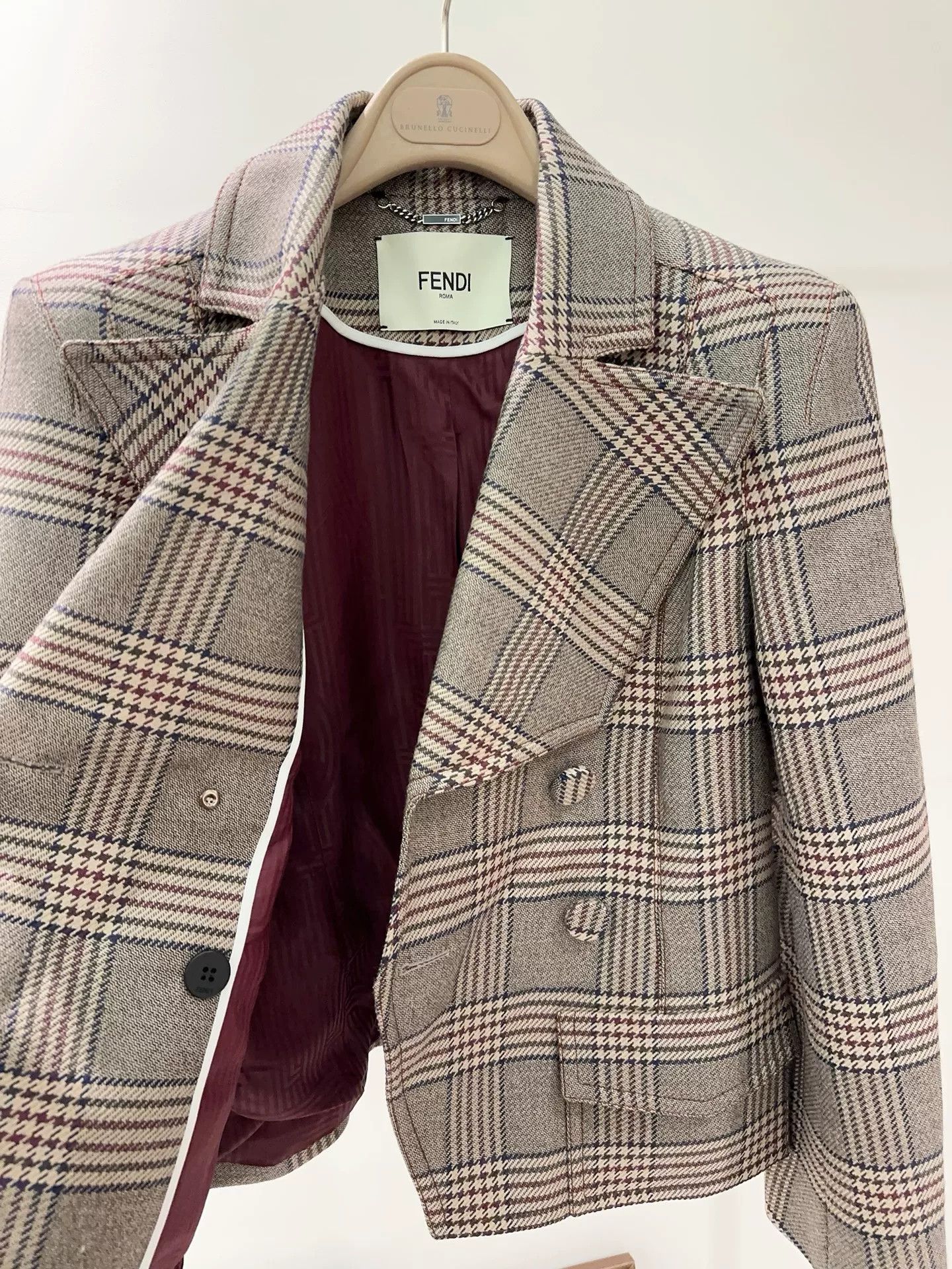 Fendi Fendi Vintage Plaid Blazer Coat Size US M / EU 48-50 / 2 - 5 Thumbnail