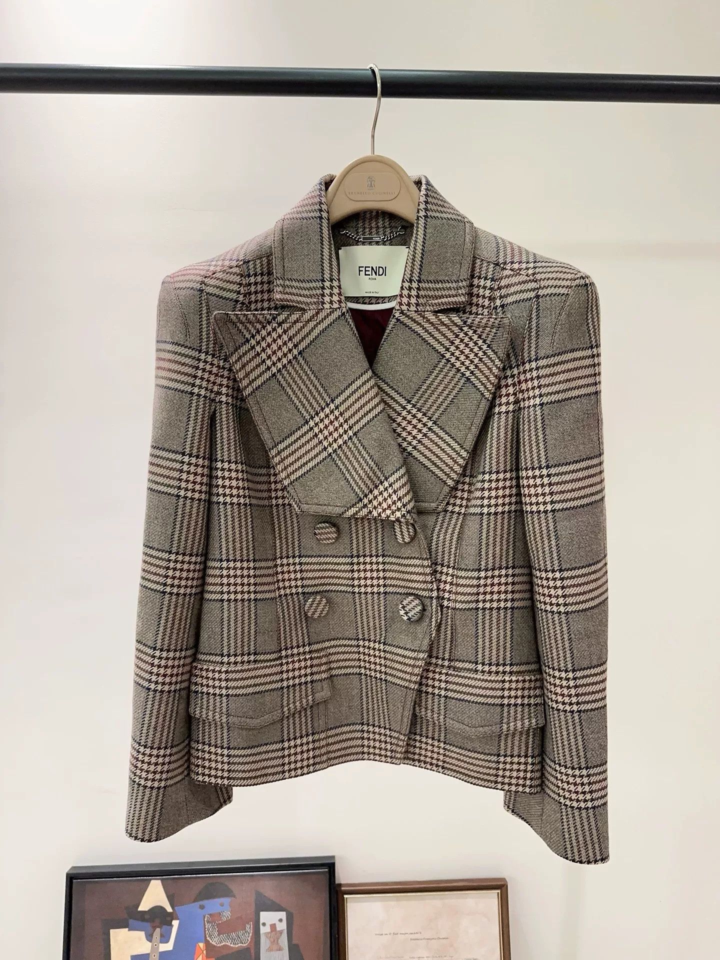 Fendi Fendi Vintage Plaid Blazer Coat Size US M / EU 48-50 / 2 - 3 Thumbnail