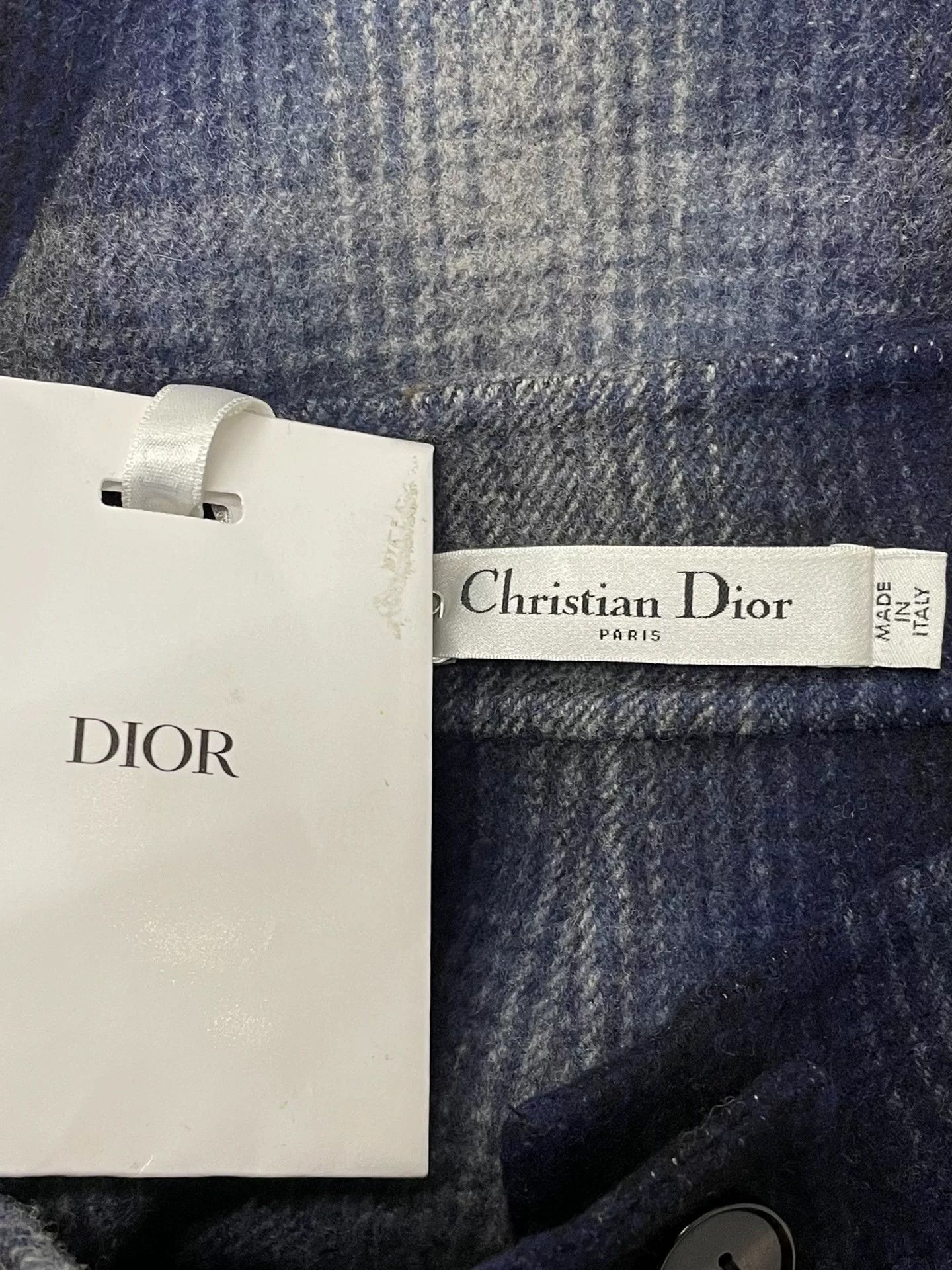 Dior Dior Blue Plaid Wool Fringe Skirt Size US 34 / EU 50 - 3 Thumbnail