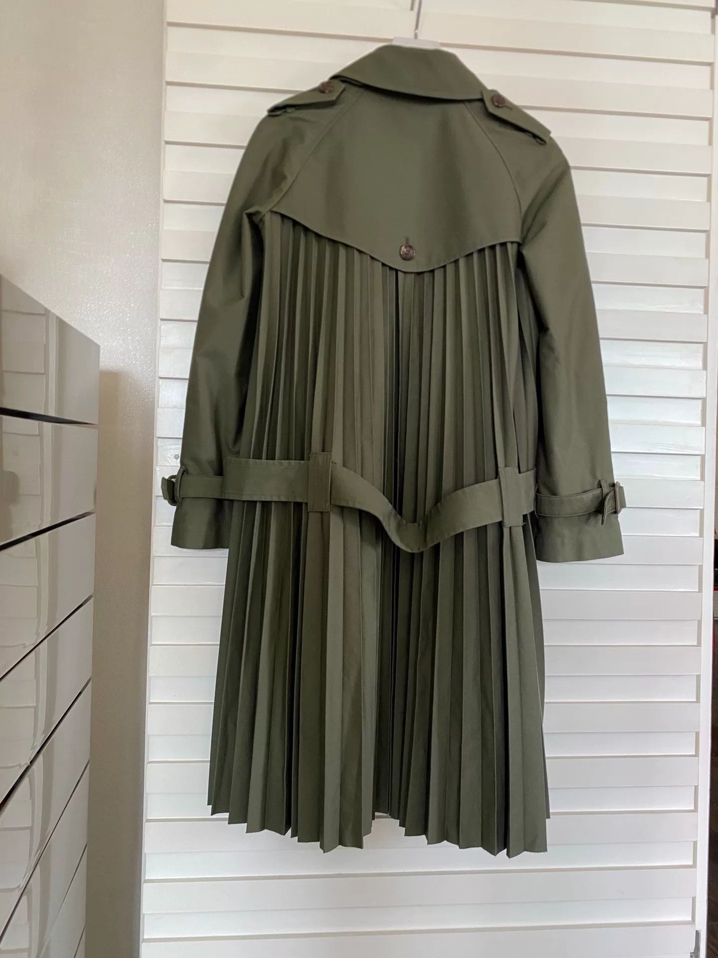 Junya Watanabe military green pleated trench coat Size US XS / EU 42 / 0 - 2 Thumbnail