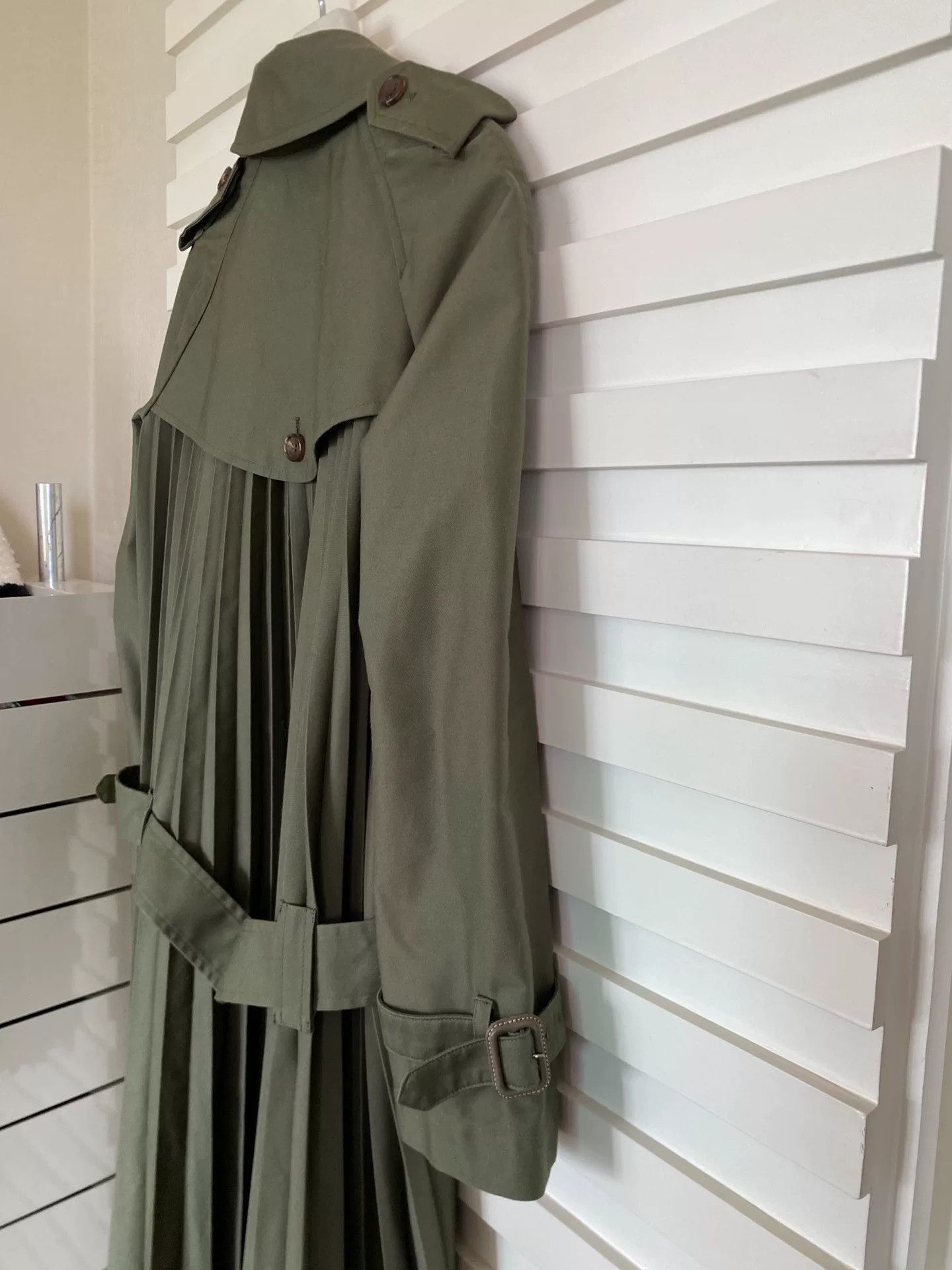 Junya Watanabe military green pleated trench coat Size US XS / EU 42 / 0 - 3 Thumbnail