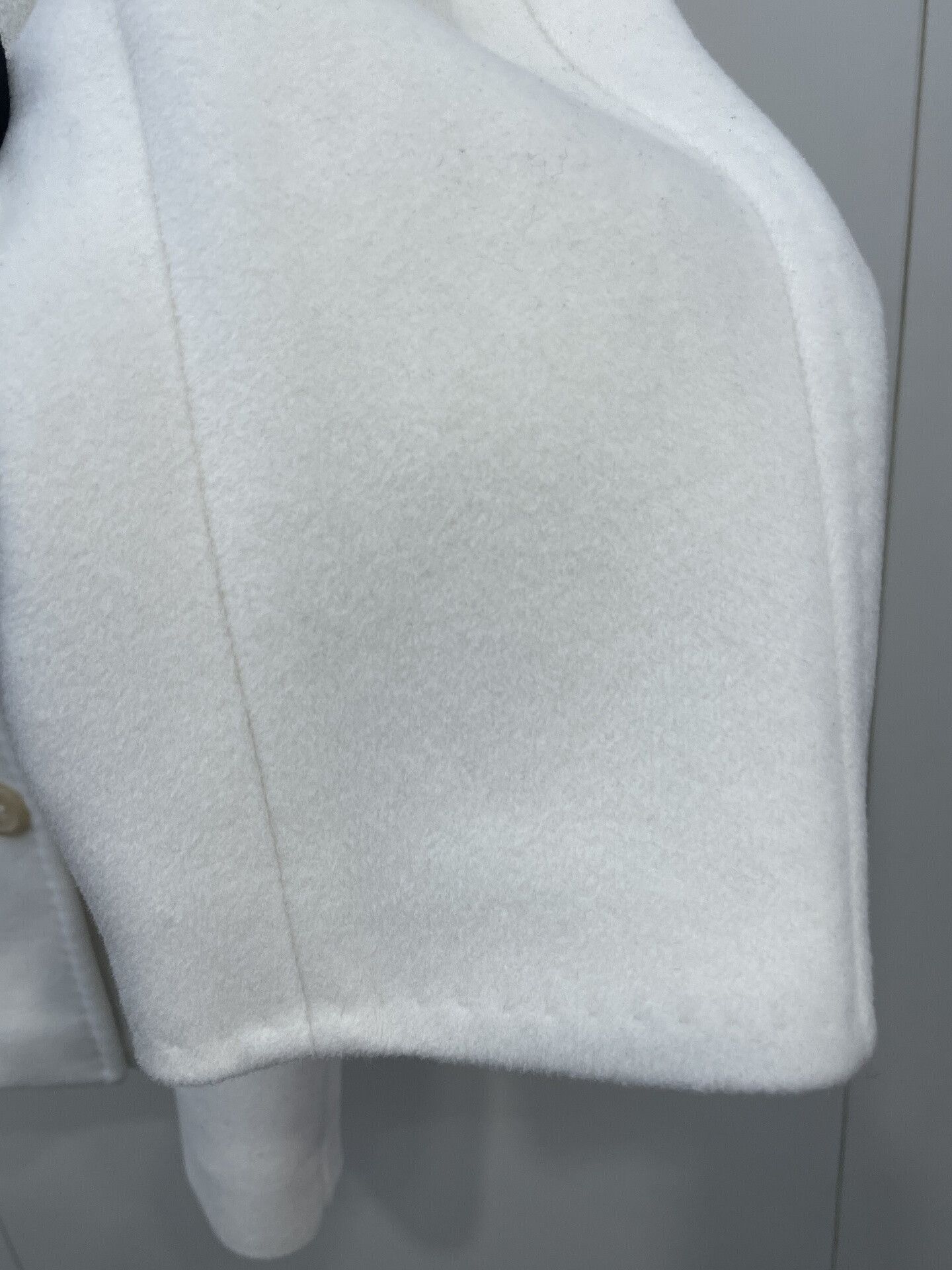 Max Mara Maxmara Off-White Wool Double-Breasted Coat Size US XS / EU 42 / 0 - 4 Thumbnail
