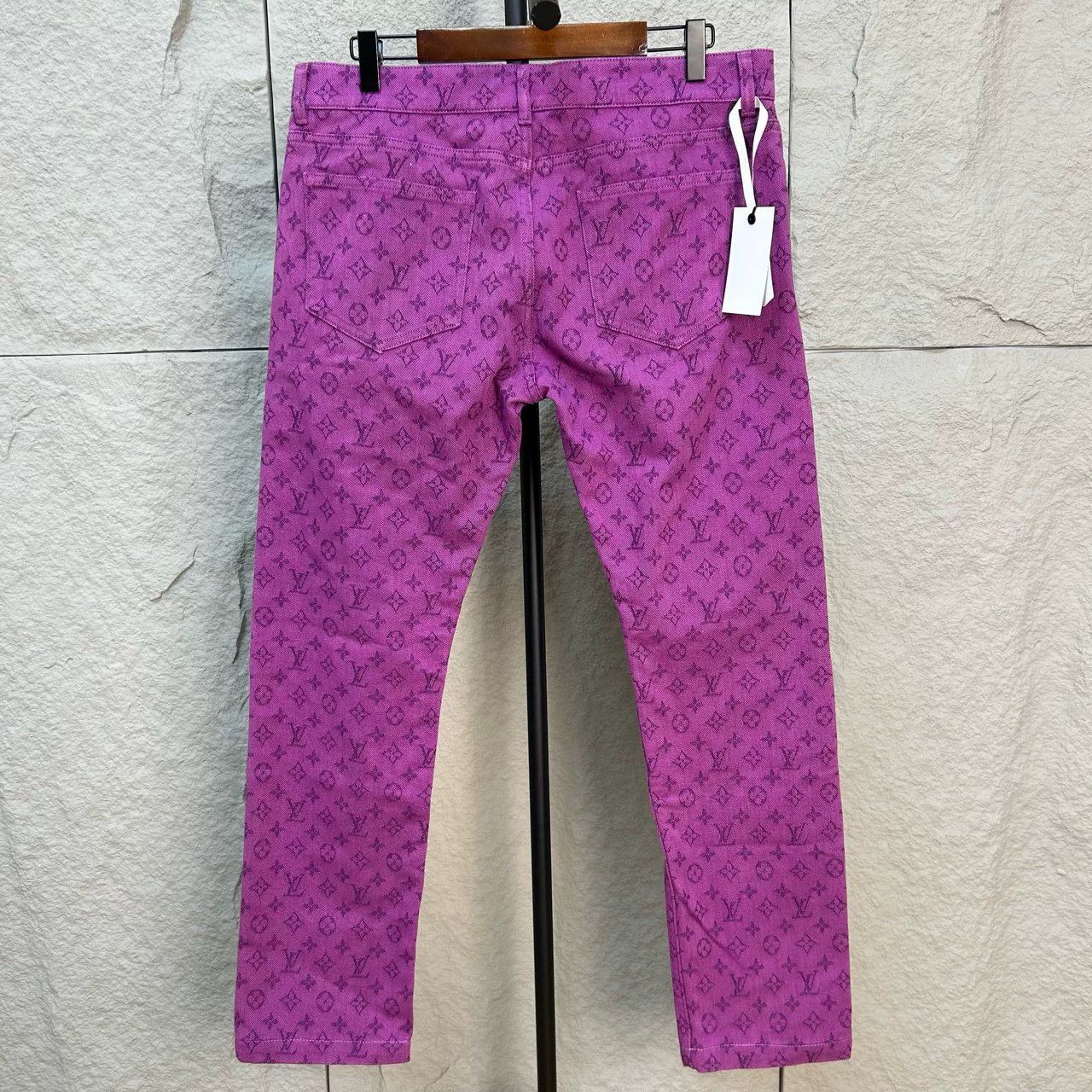 Louis Vuitton Louis Vuitton Purple Monogram Denim Jeans Size US 32 / EU 48 - 2 Thumbnail