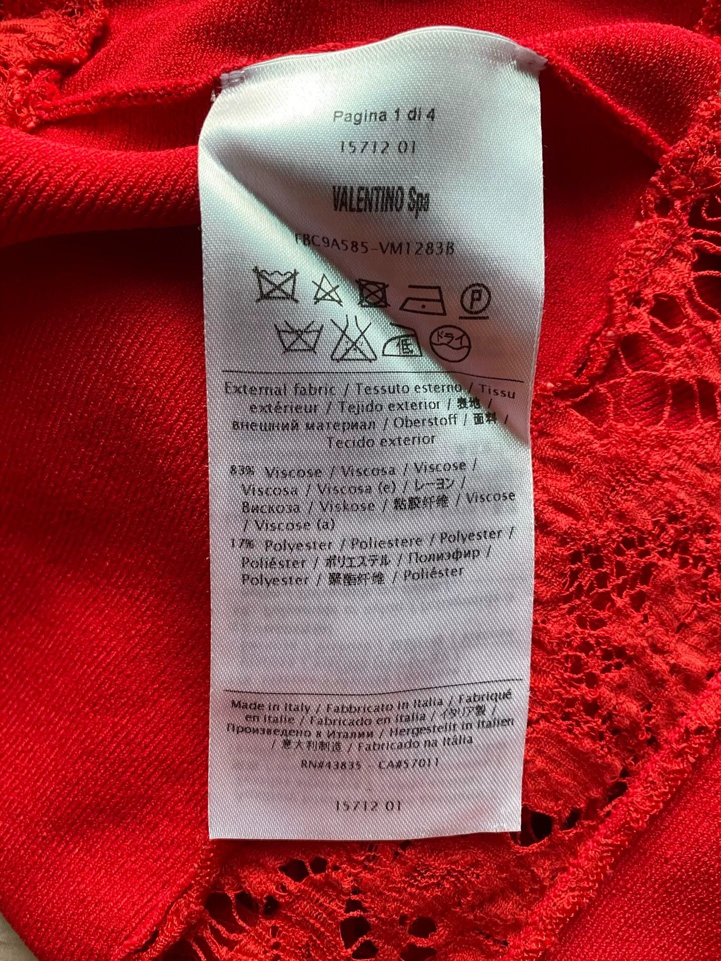 Valentino Valentino Red Elegant Evening Dress Size US 38 / EU 54 - 9 Thumbnail