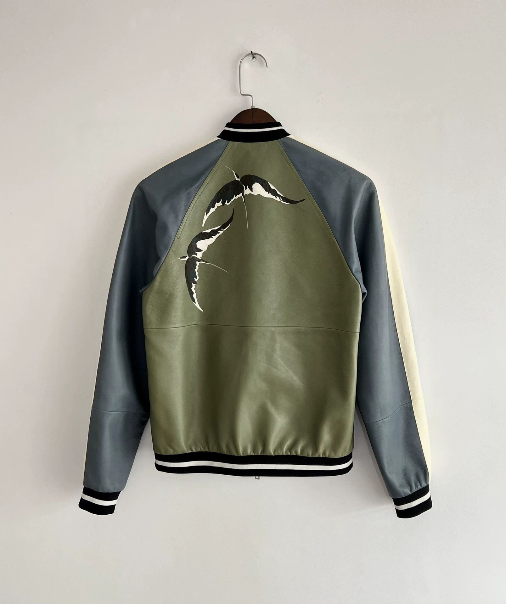Valentino Valentino Runway Bird Leather Bomber Jacket Size US S / EU 44-46 / 1 - 4 Thumbnail
