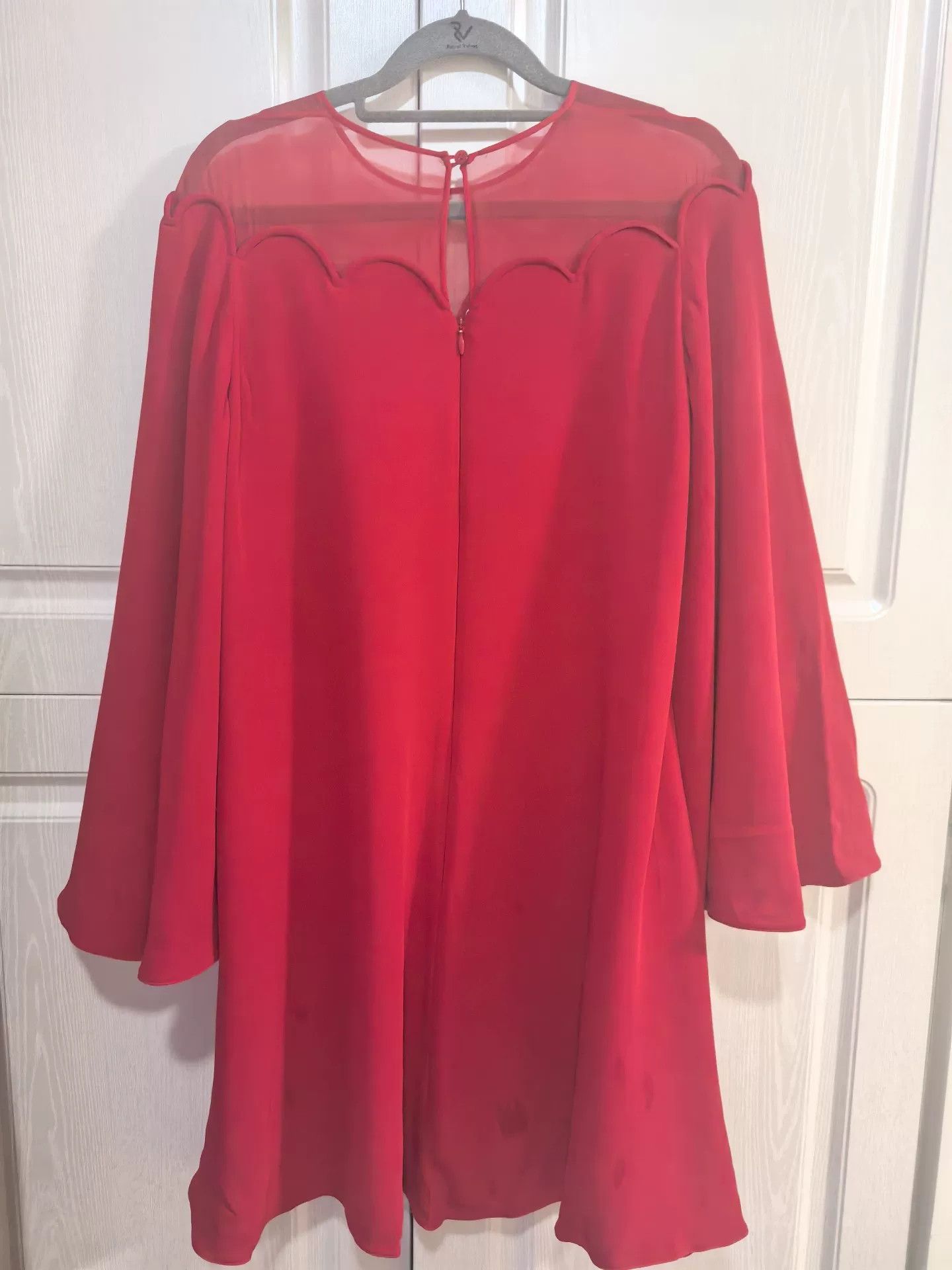 Valentino Valentino Red Mesh Panel Dress Size S / US 4 / IT 40 - 6 Thumbnail