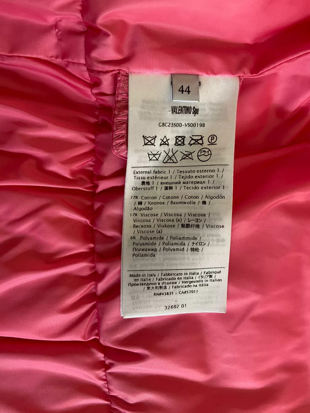 Valentino Valentino Pink Lace Cotton Coat Size US XL / EU 56 / 4 - 4 Thumbnail