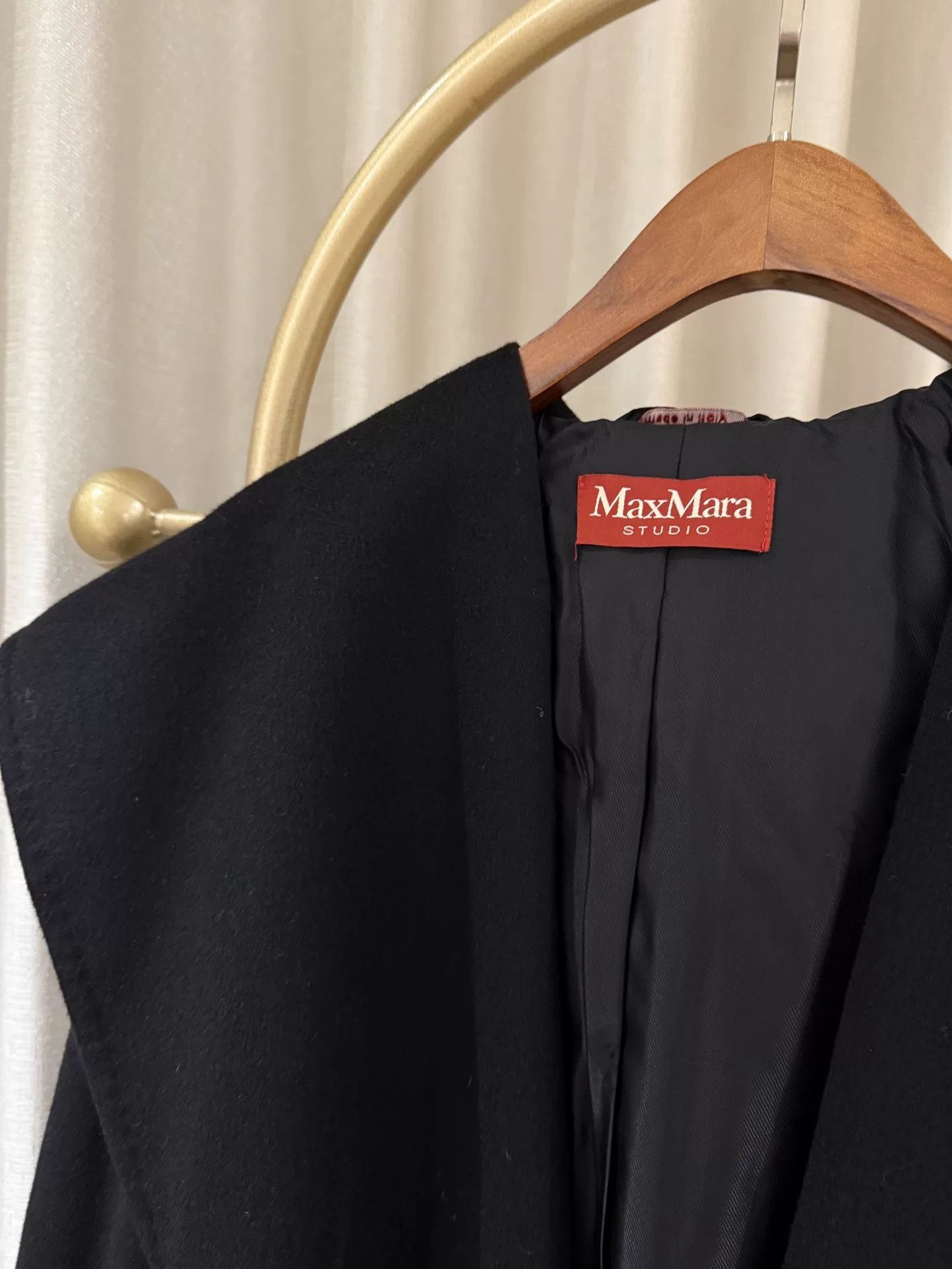 Max Mara Maxmara Black Classic Robe Coat 36 Size US S / EU 44-46 / 1 - 2 Thumbnail