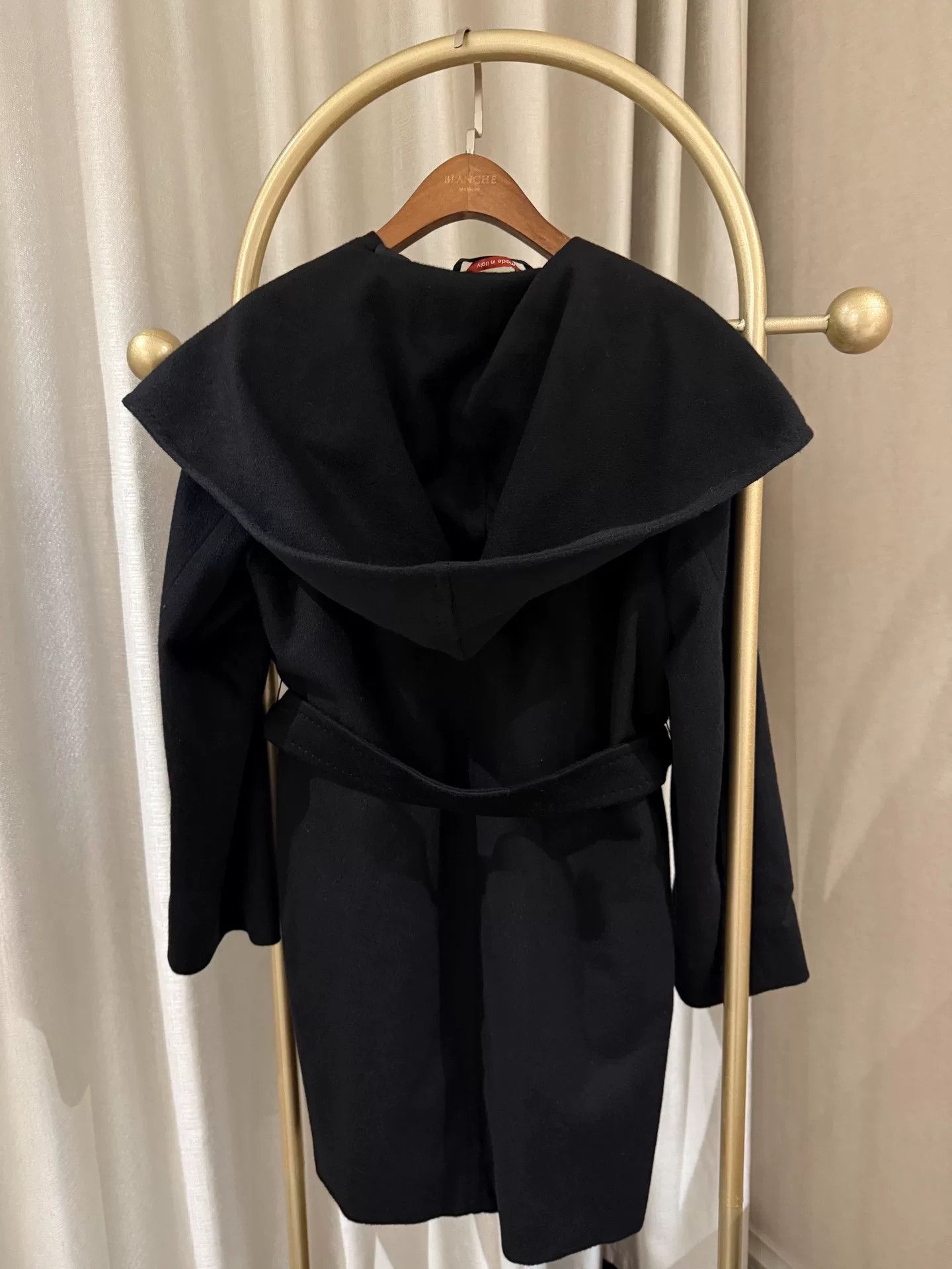 Max Mara Maxmara Black Classic Robe Coat 36 Size US S / EU 44-46 / 1 - 6 Thumbnail