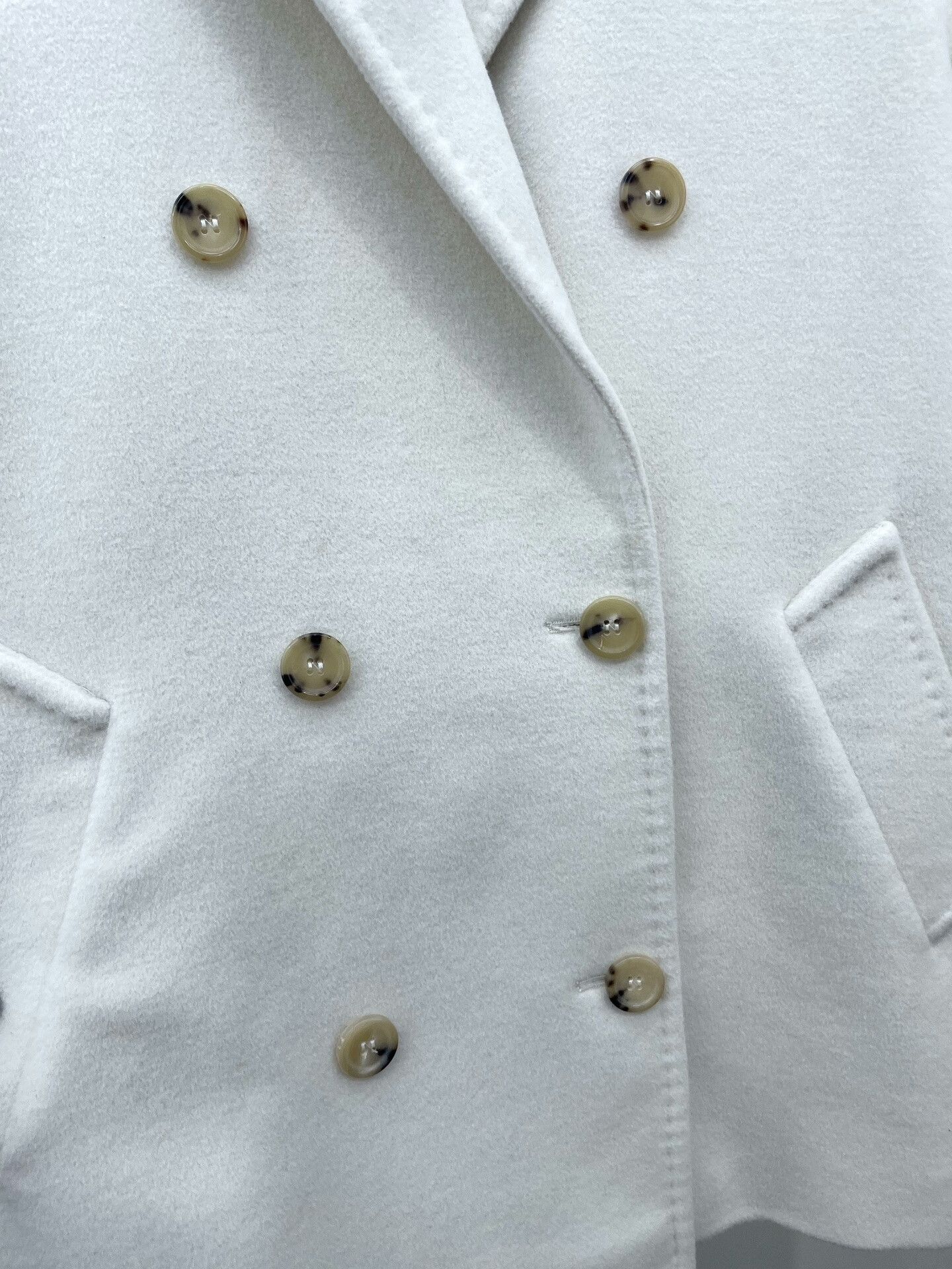 Max Mara Maxmara Beige Wool Double-Breasted Coat Size US XS / EU 42 / 0 - 3 Thumbnail