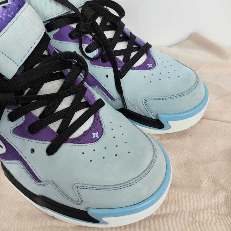 Louis Vuitton LV Trainer2 Blue Purple Sneakers Size 9 Size US 9 / EU 42 - 6 Thumbnail