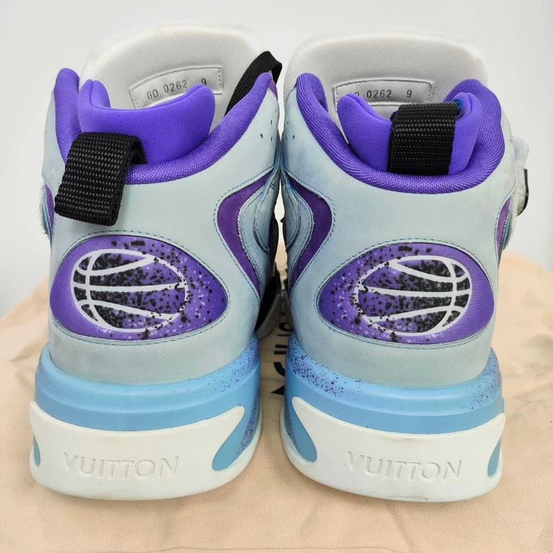 Louis Vuitton LV Trainer2 Blue Purple Sneakers Size 9 Size US 9 / EU 42 - 5 Thumbnail
