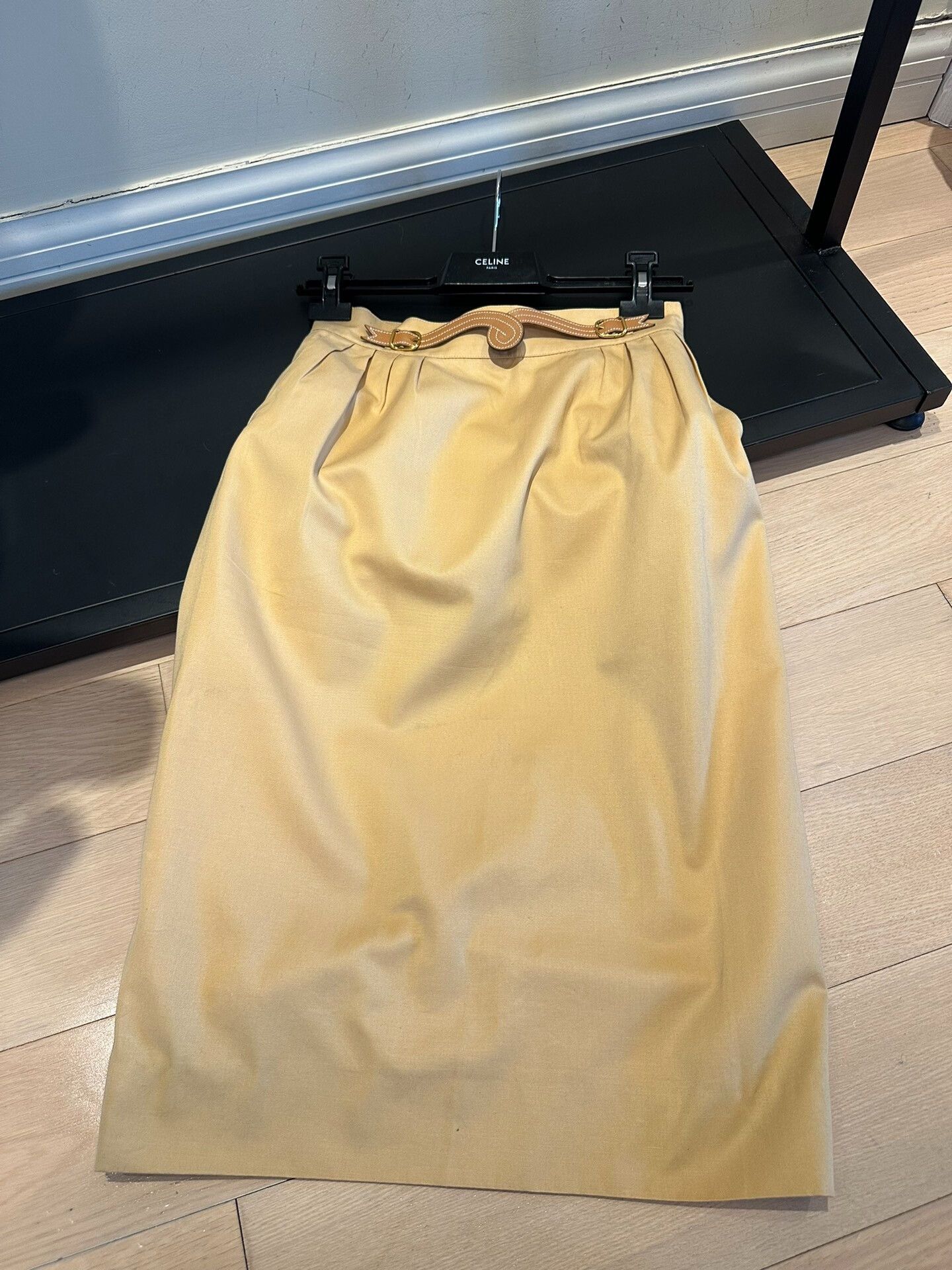 Hermes Hermes Beige Knee-Length Skirt Size US 38 / EU 54 - 3 Thumbnail