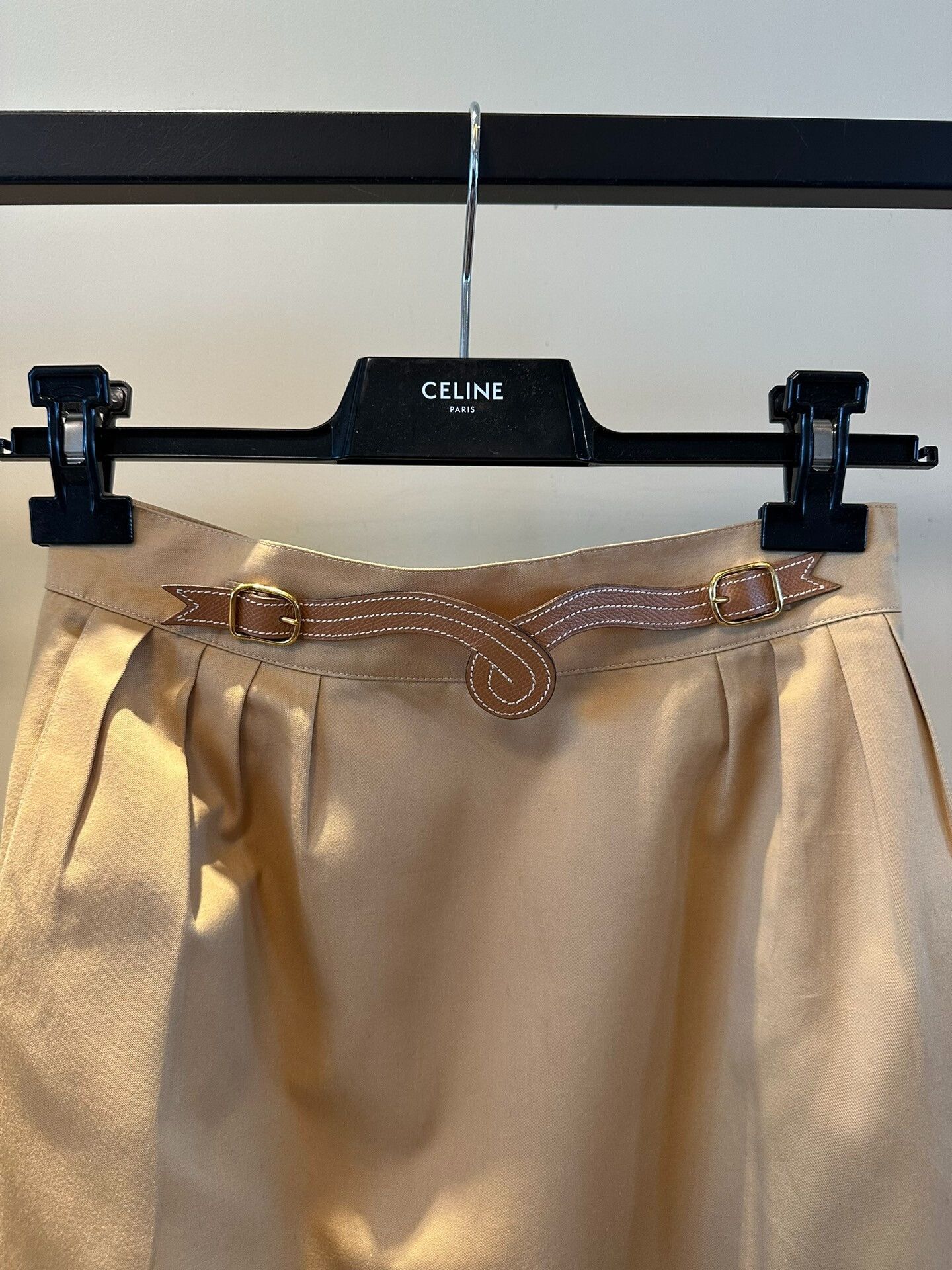 Hermes Hermes Beige Knee-Length Skirt Size US 38 / EU 54 - 4 Thumbnail