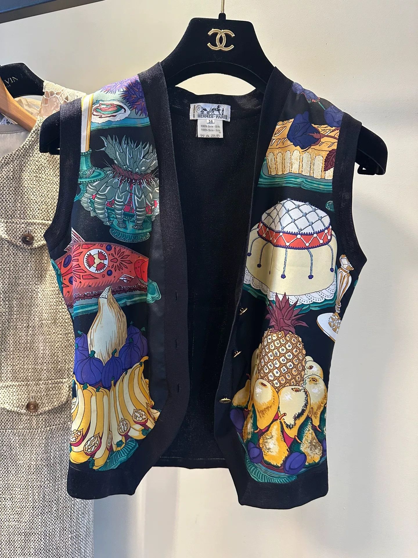 Hermes Hermes French-made Printed Vest Size US M / EU 48-50 / 2 - 3 Thumbnail
