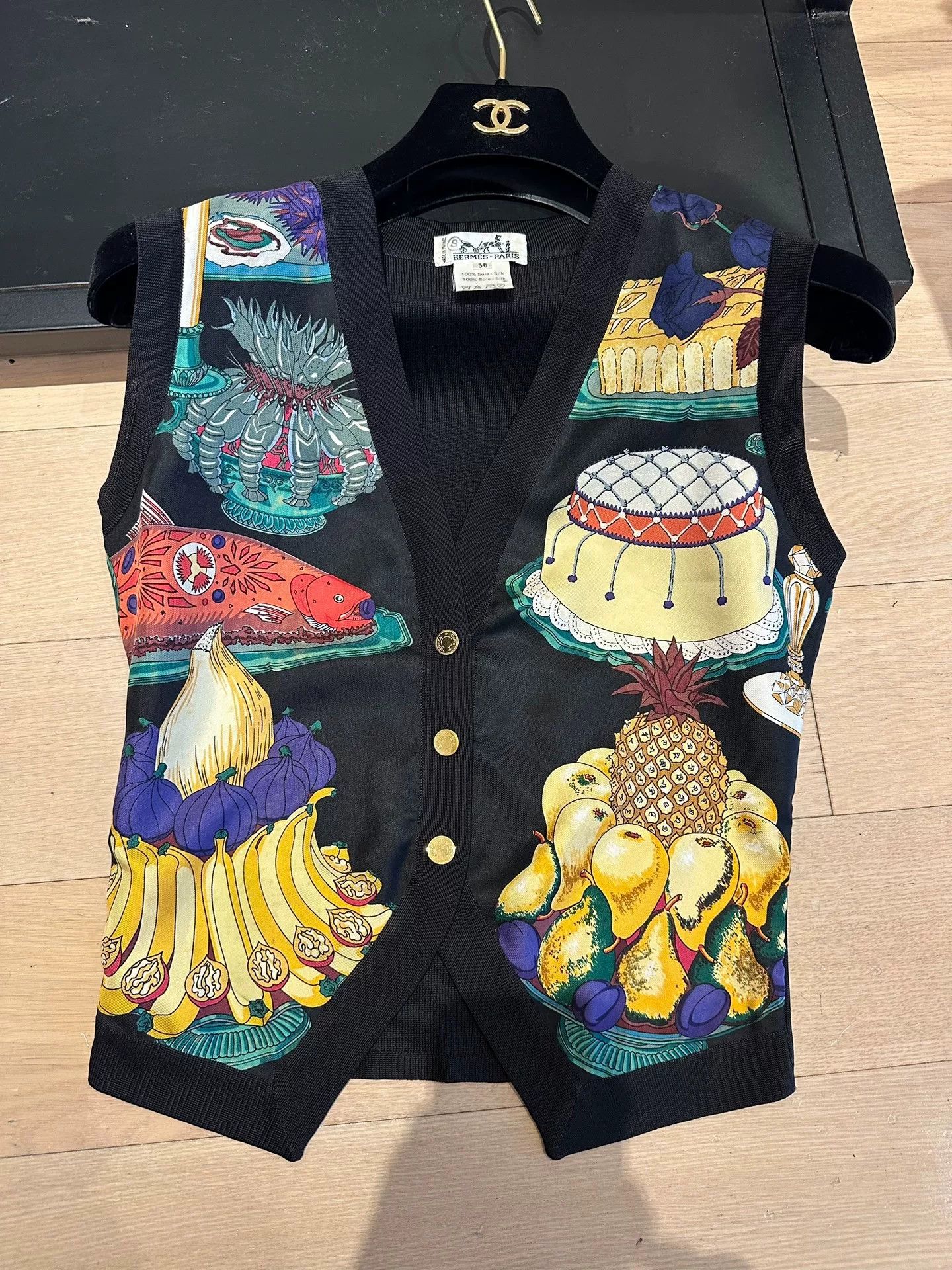 Hermes Hermes French-made Printed Vest Size US M / EU 48-50 / 2 - 8 Thumbnail