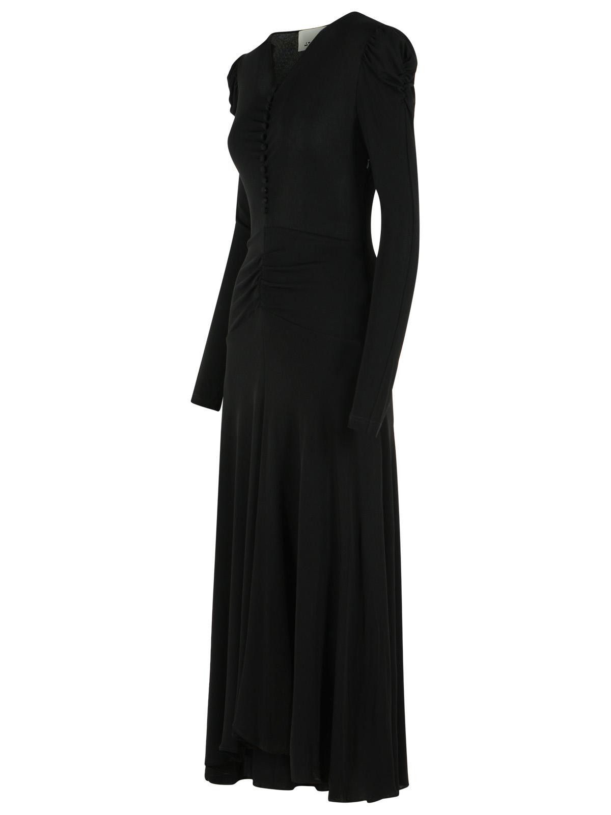 Isabel Marant ISABEL MARANT 'Nejma' Black Viscose Dress Size S / US 4 / IT 40 - 2 Thumbnail