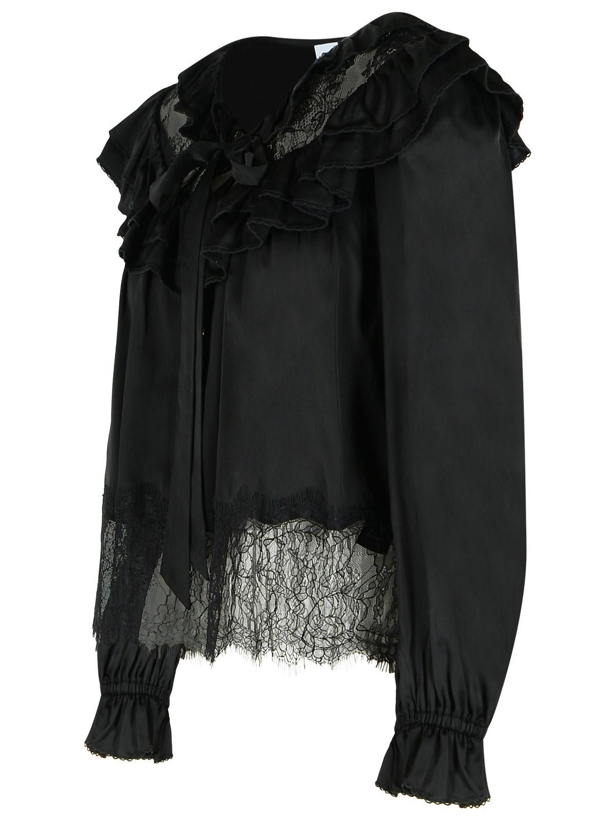 Self-Portrait SELF PORTRAIT Black Viscose Blouse Size XS / US 0-2 / IT 36-38 - 2 Thumbnail
