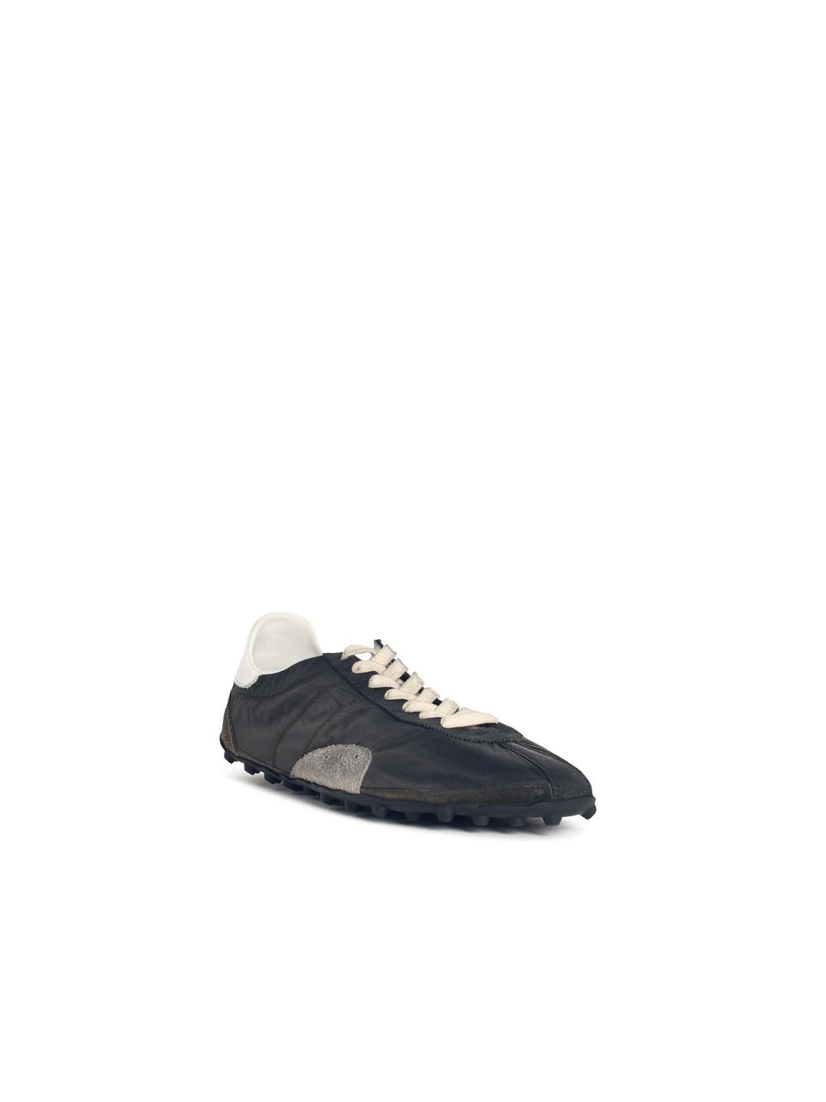 Maison Margiela MAISON MARGIELA 'Sprinters' Sneakers In Leather And Gigio Scuro Fabric Size US 8 / EU 41 - 2 Thumbnail