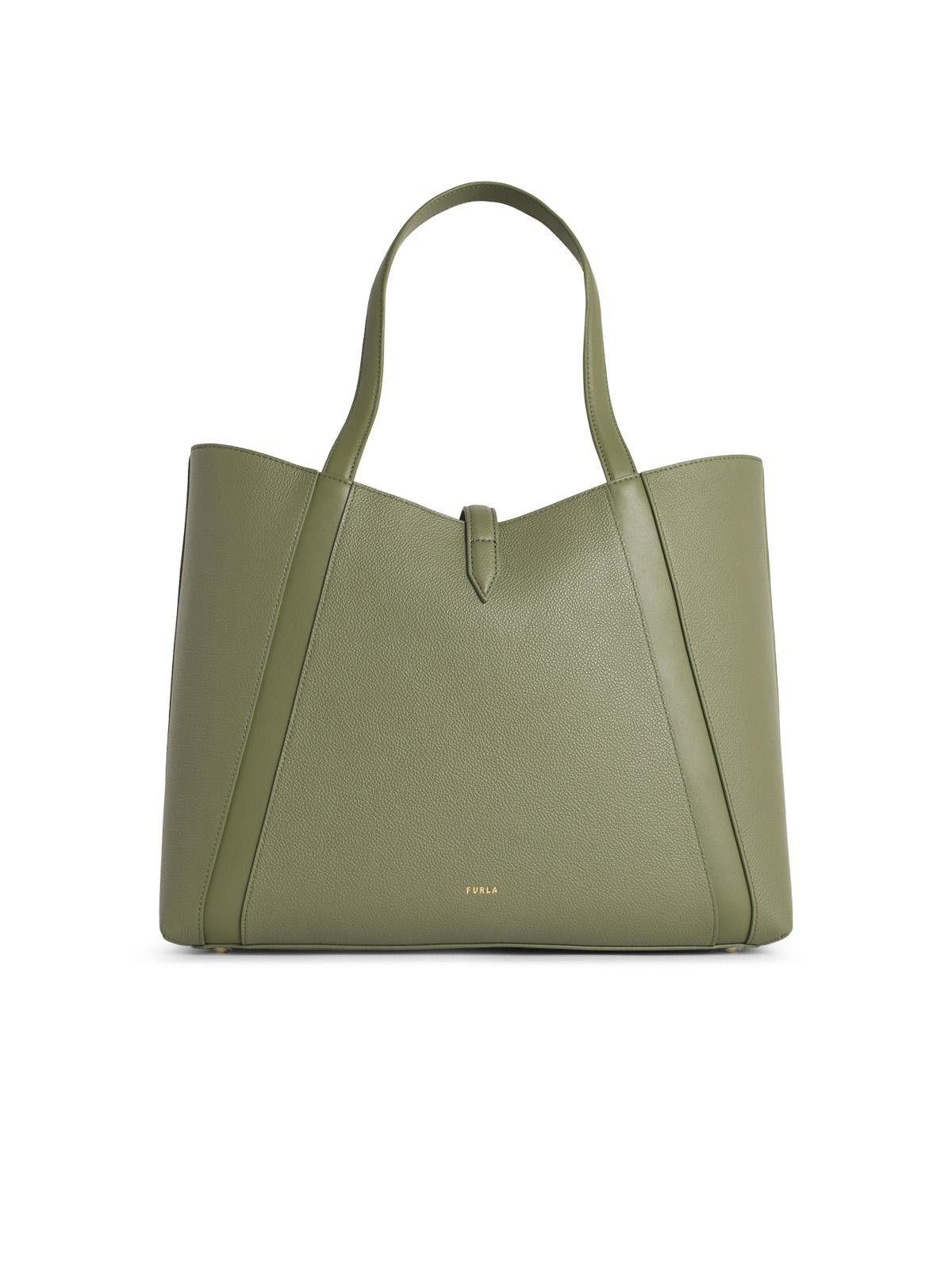 Furla FURLA 'Shopping Goccia' Green Leather Bag Size ONE SIZE - 3 Thumbnail