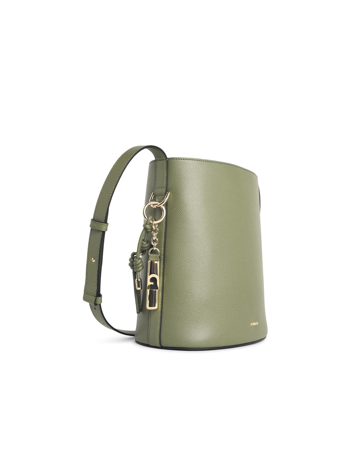 Furla FURLA Roxie' Bucket Bag In Green Leather Size ONE SIZE - 2 Thumbnail