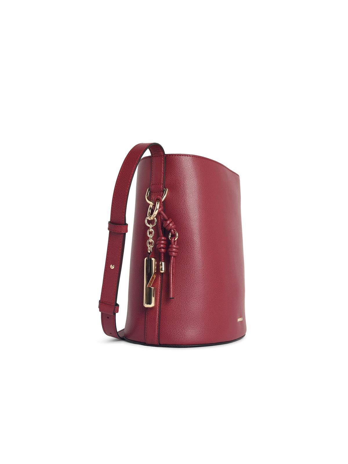 Furla FURLA Roxie' Bucket Bag In Burgundy Leather Size ONE SIZE - 2 Thumbnail