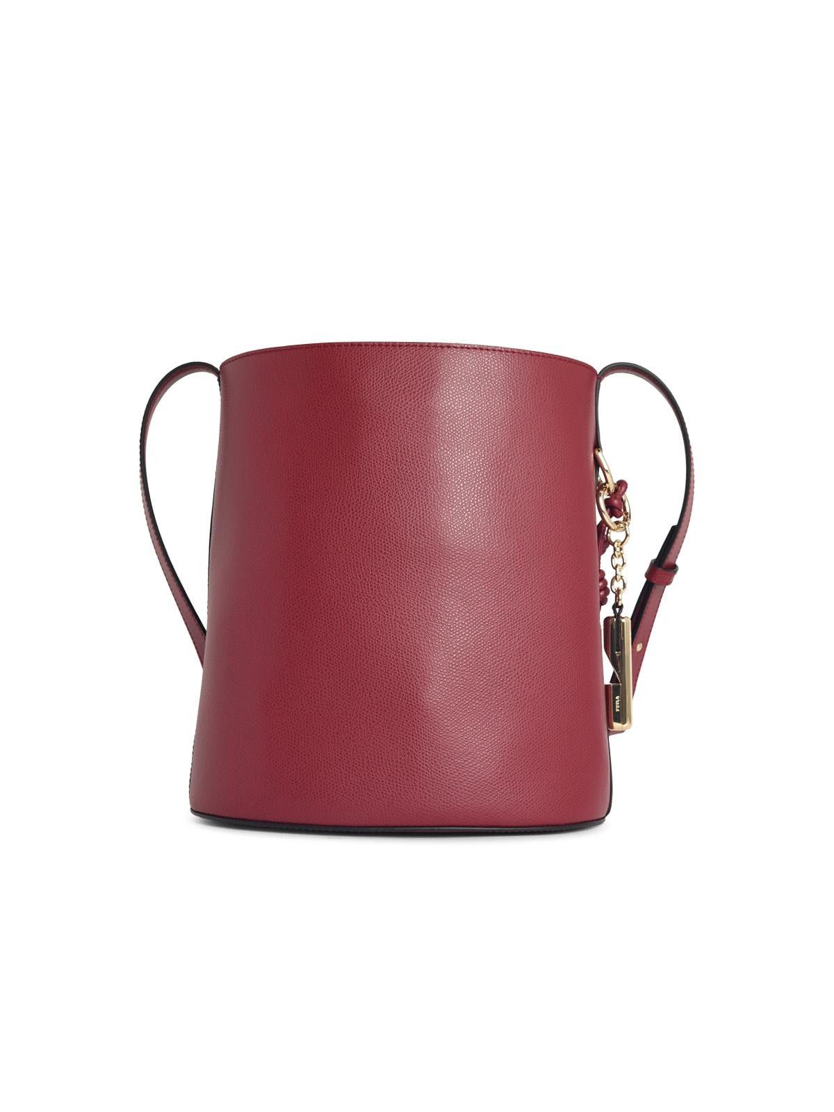 Furla FURLA Roxie' Bucket Bag In Burgundy Leather Size ONE SIZE - 3 Thumbnail