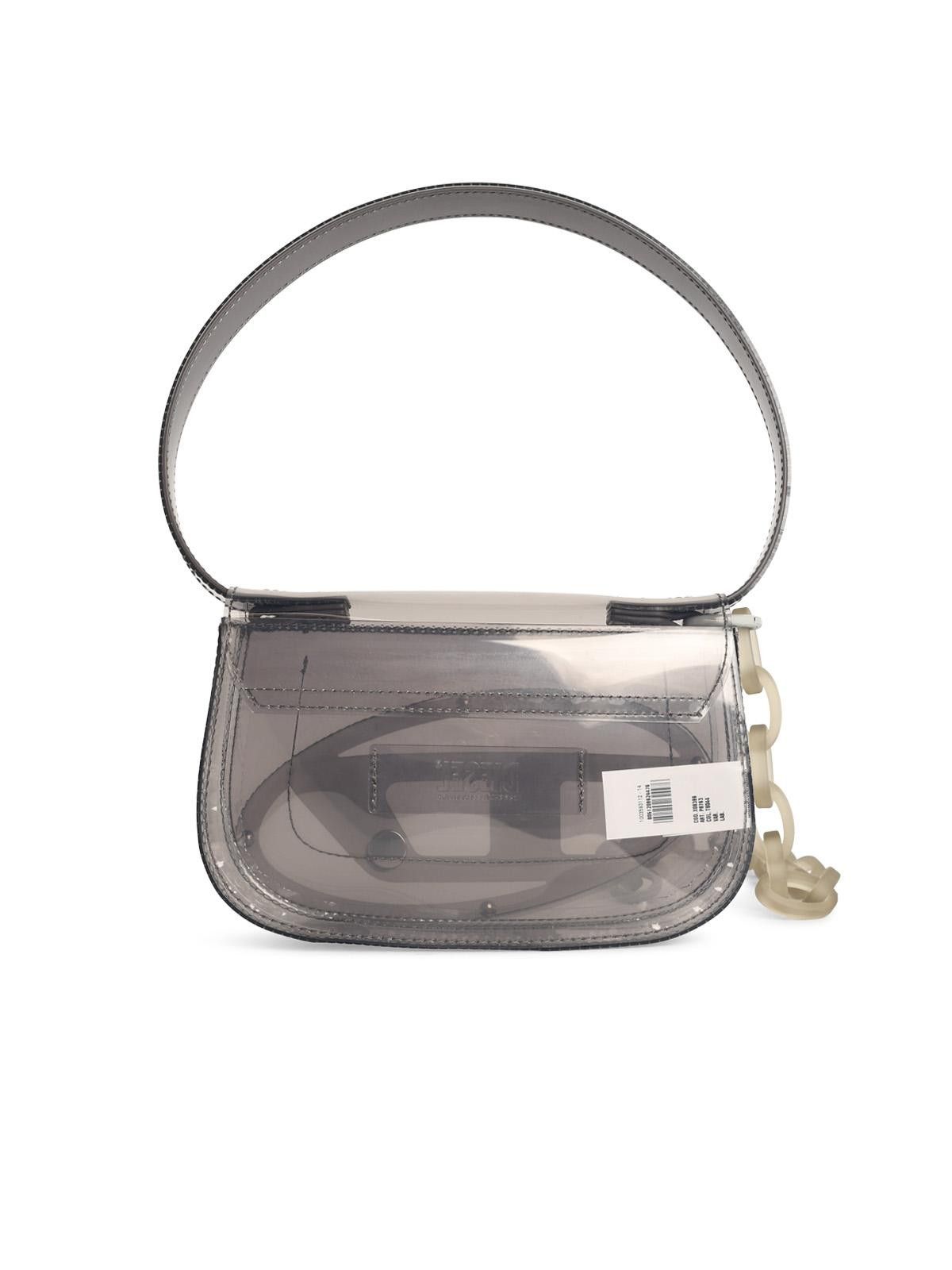 Diesel DIESEL Iconic '1Dr Shoulder Bag In Silver Transparent Tpu Size ONE SIZE - 3 Thumbnail