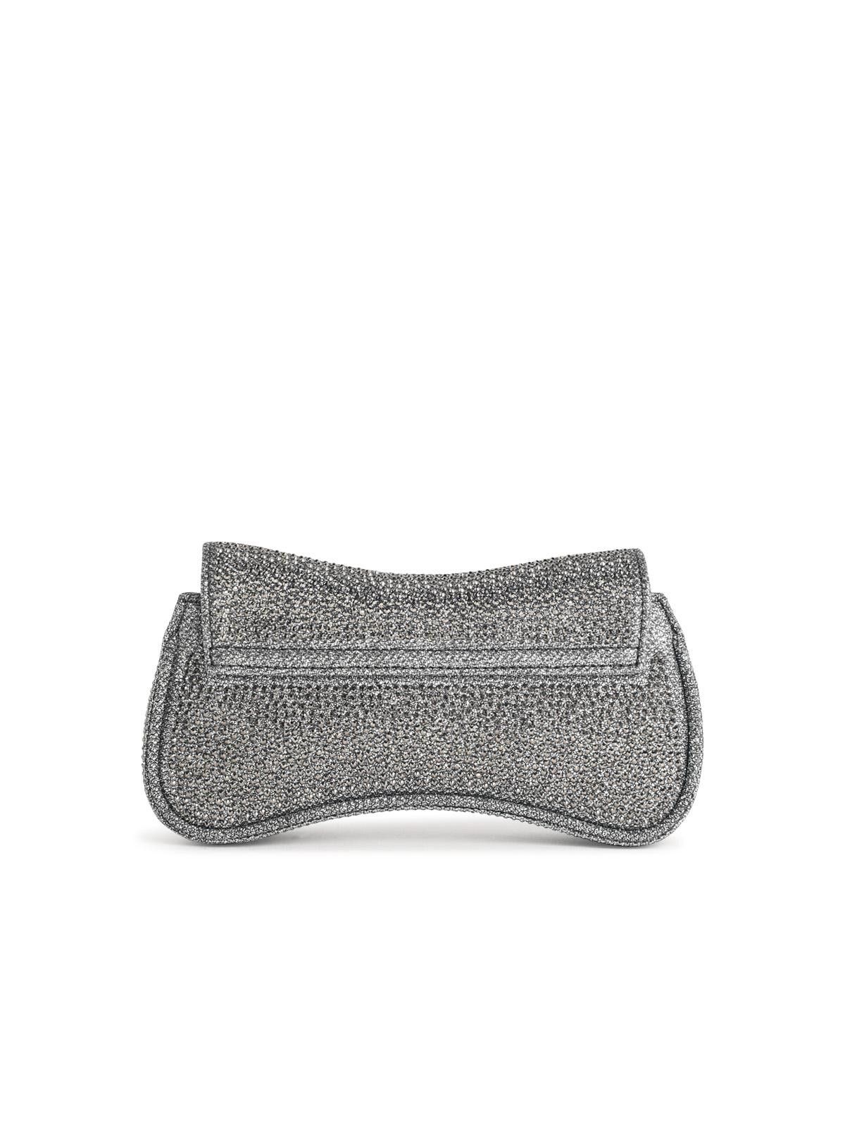 Diesel DIESEL 'Play' Clutch In Silver Glitter Fabric Size ONE SIZE - 3 Thumbnail