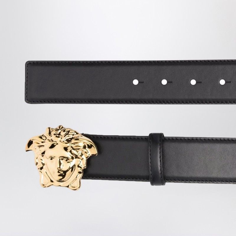 Versace Versace Black Belt With Medusa Head Buckle Size ONE SIZE - 2 Thumbnail