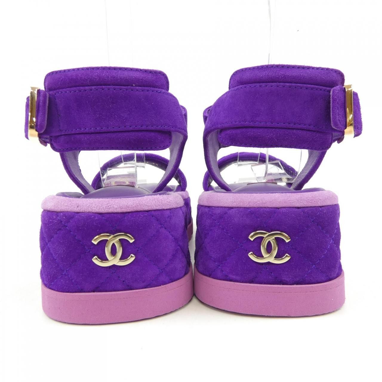 Chanel Chanel Chanel G39143X56600 Suede Calfskin Sandals Suede Shoes G39143X56600 DUTY FREE for USA Size ONE SIZE - 5 Thumbnail