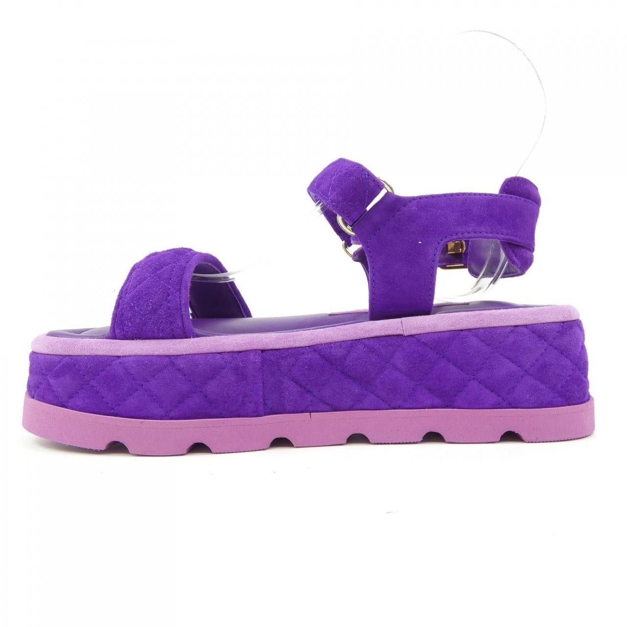Chanel Chanel Chanel G39143X56600 Suede Calfskin Sandals Suede Shoes G39143X56600 DUTY FREE for USA Size ONE SIZE - 2 Thumbnail