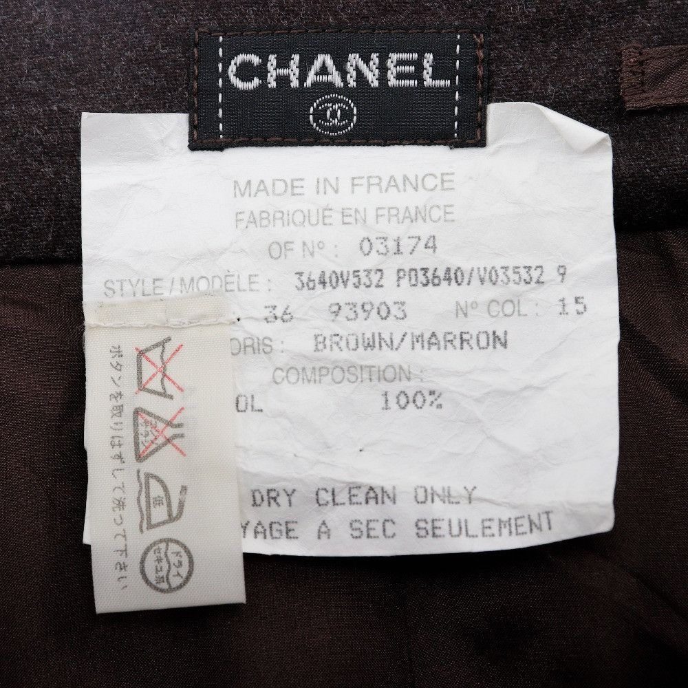 Chanel Chanel Chanel Flare Wool Skirt Leather Skirts P03640V03532 DUTY FREE for USA Size ONE SIZE - 9 Thumbnail