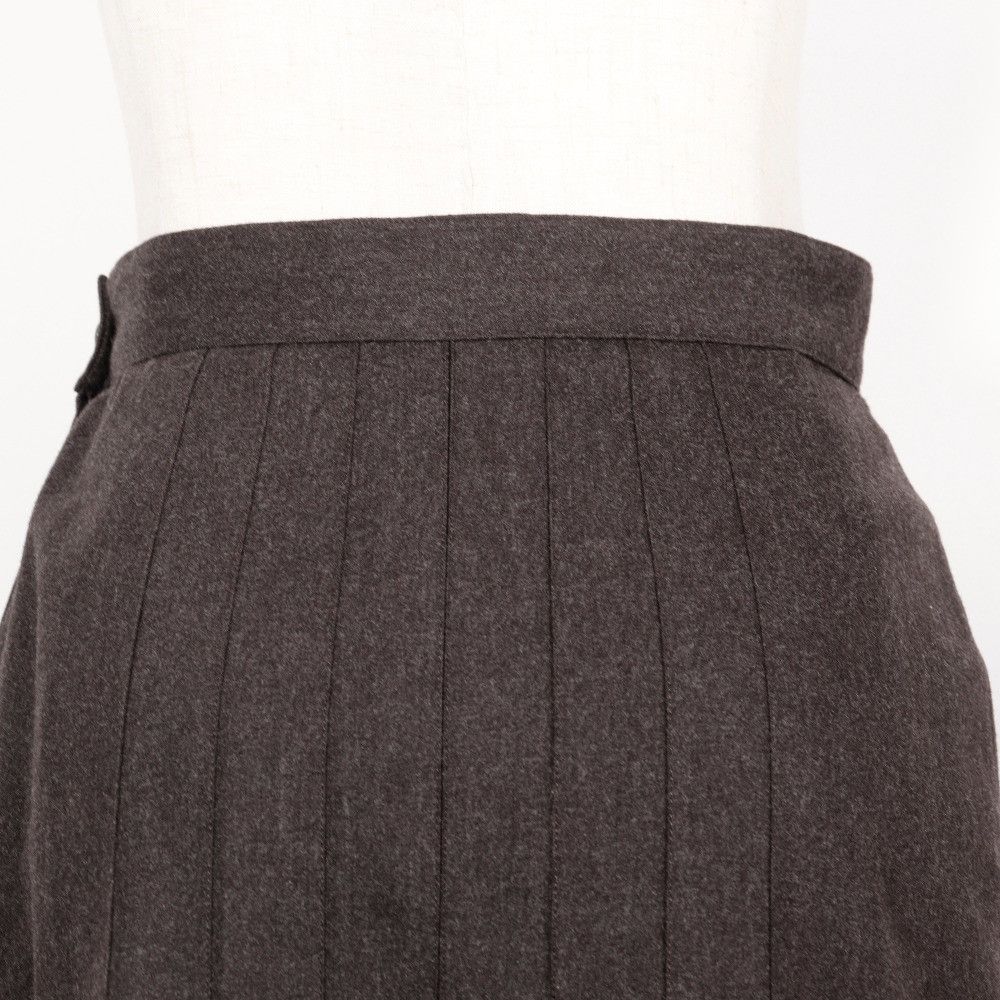 Chanel Chanel Chanel Flare Wool Skirt Leather Skirts P03640V03532 DUTY FREE for USA Size ONE SIZE - 4 Thumbnail