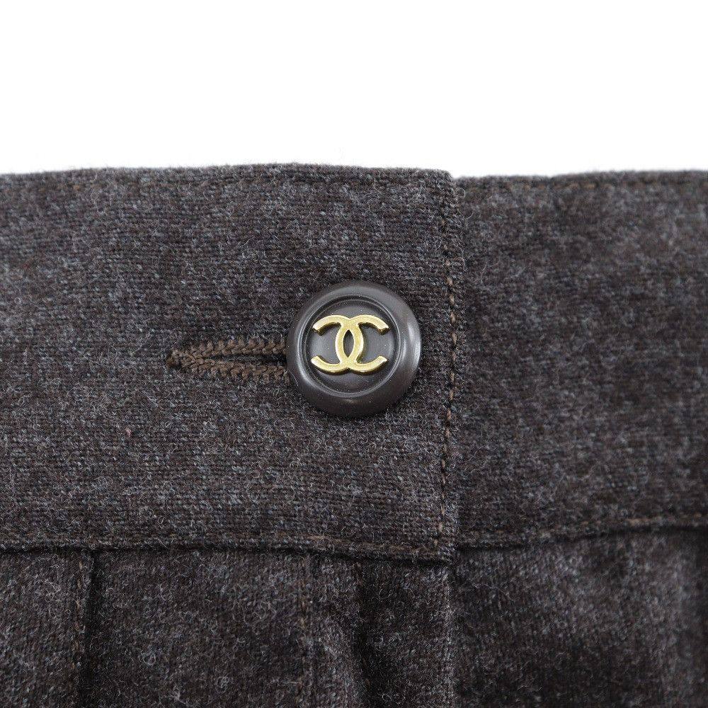 Chanel Chanel Chanel Flare Wool Skirt Leather Skirts P03640V03532 DUTY FREE for USA Size ONE SIZE - 6 Thumbnail