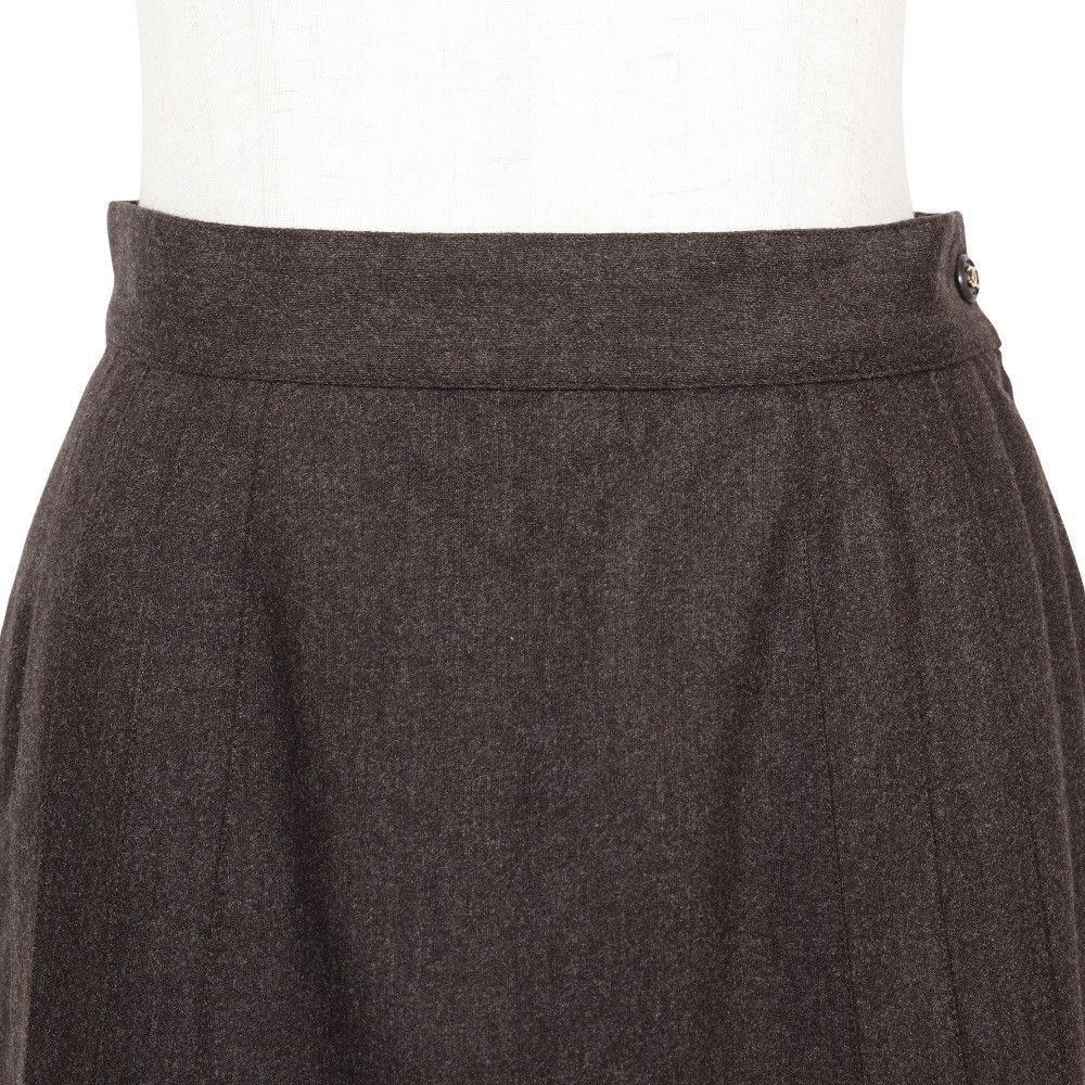 Chanel Chanel Chanel Flare Wool Skirt Leather Skirts P03640V03532 DUTY FREE for USA Size ONE SIZE - 2 Thumbnail