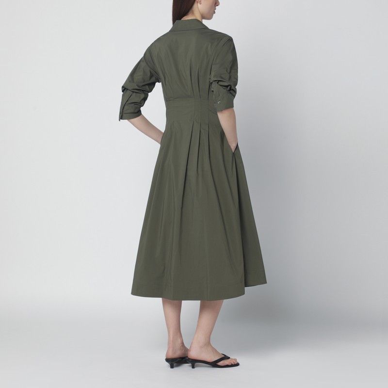 Simkhai Military Green Midi Shirt Dress - wpequipmentugltd.com
