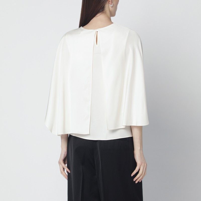 Simkhai Simkhai Eliora Cream Satin Blouse Size M / US 6-8 / IT 42-44 - 2 Thumbnail