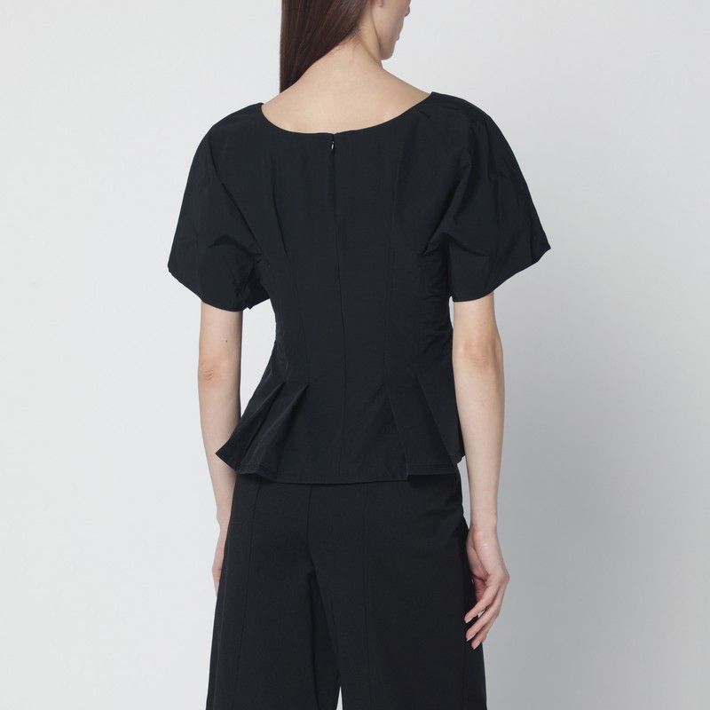 Simkhai Simkhai Rozen Black Cotton Faille Top Size S / US 4 / IT 40 - 2 Thumbnail