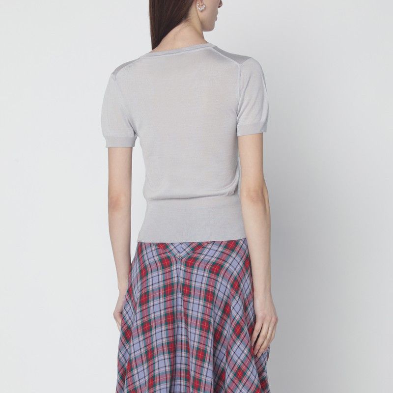 Vivienne Westwood Vivienne Westwood Light Grey Bea Wool And Silk Top Size S / US 4 / IT 40 - 2 Thumbnail