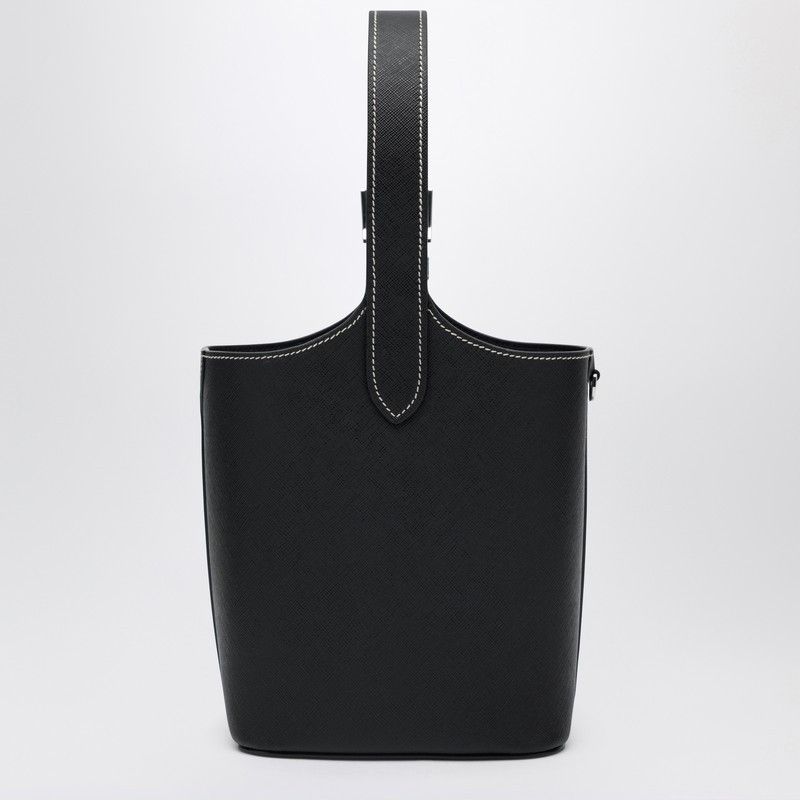 Prada Prada Black Smooth Leather Bucket Bag Size ONE SIZE - 2 Thumbnail