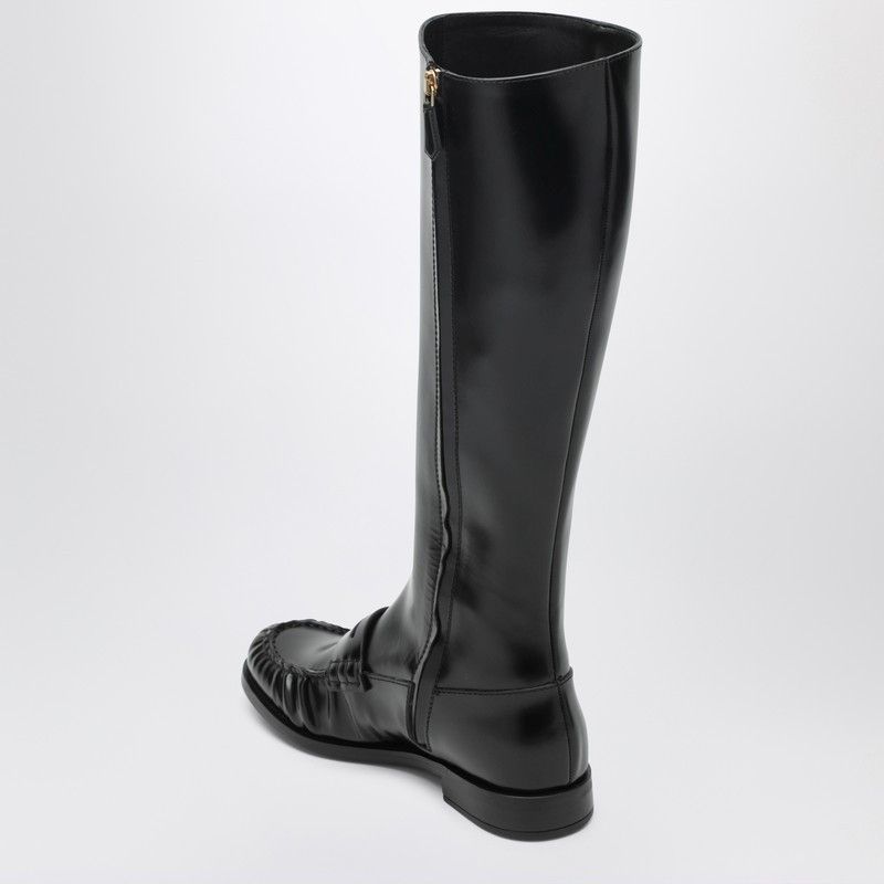 Prada Prada Penny Boots In Black Glossy Leather Size US 6.5 / IT 36.5 - 2 Thumbnail