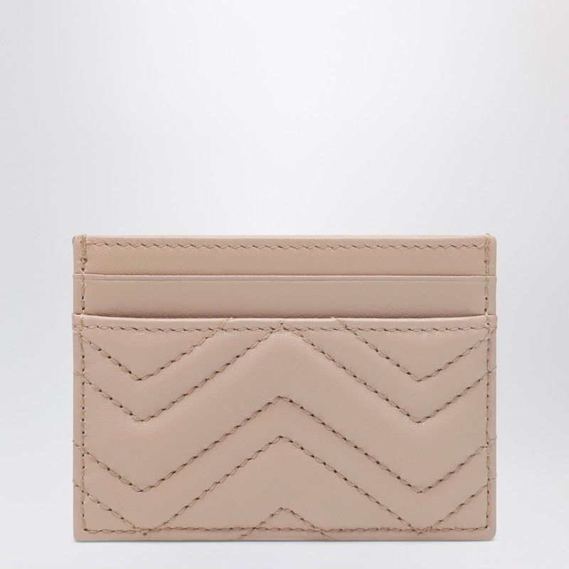Gucci Gucci Pale Pink Gg Marmont Card Holder Size ONE SIZE - 2 Thumbnail