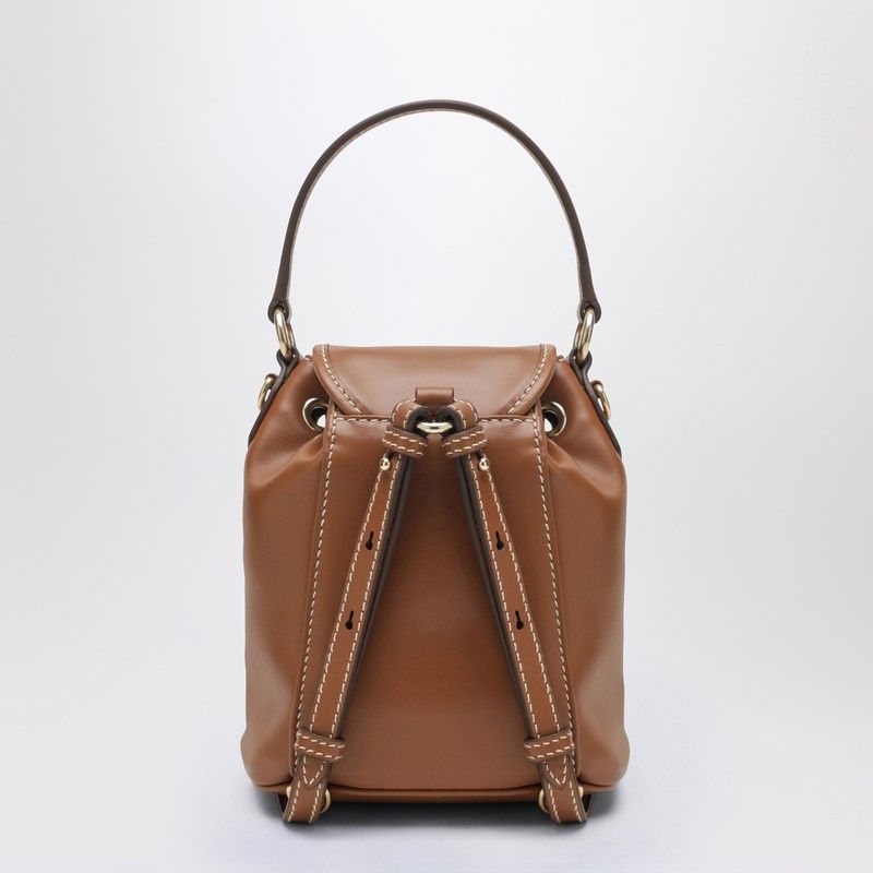Miu Miu Miu Miu Small Cognac Leather Backpack Size ONE SIZE - 2 Thumbnail