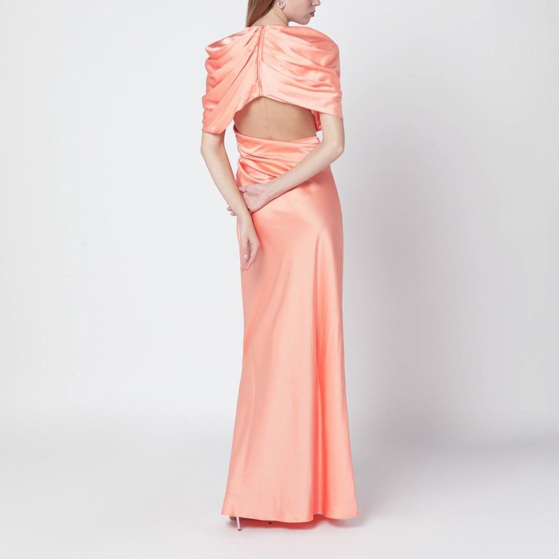 Stella McCartney Stella Mccartney Pink Shiny Satin Maxi Dress Size M / US 6-8 / IT 42-44 - 2 Thumbnail