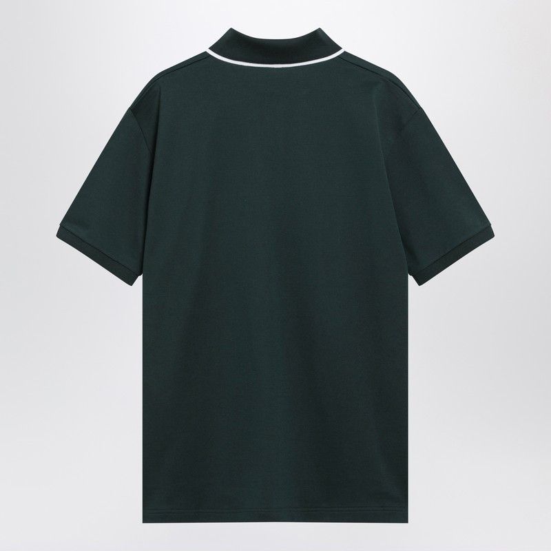Gucci Gucci Petrol-Green Cotton Pique Polo Shirt Size US M / EU 48-50 / 2 - 2 Thumbnail