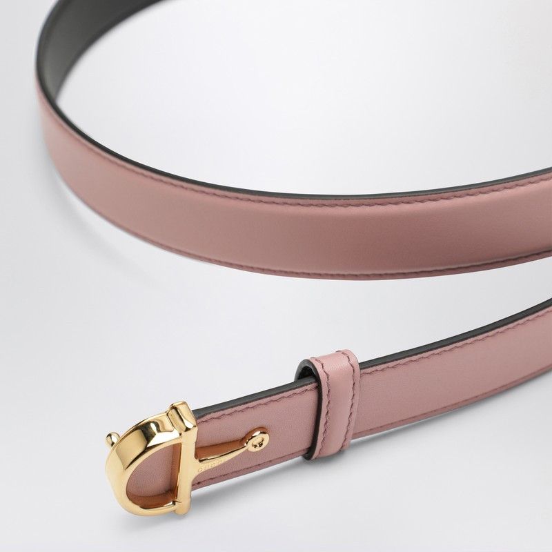 Gucci Gucci Thin Pink Belt With Half Horsebit Buckle Size ONE SIZE - 2 Thumbnail